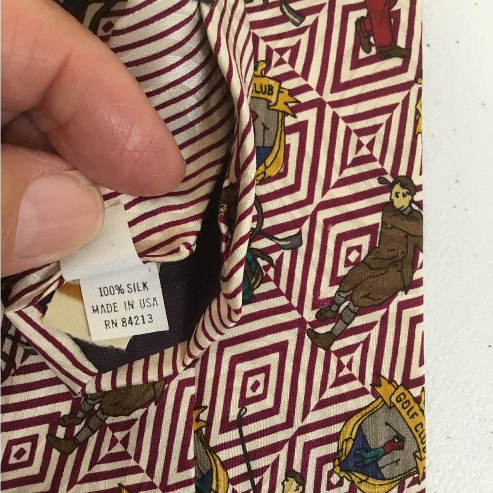 Vintage Golf Magazine Men’s golf Neck tie 100% silk - Picture 7 of 7